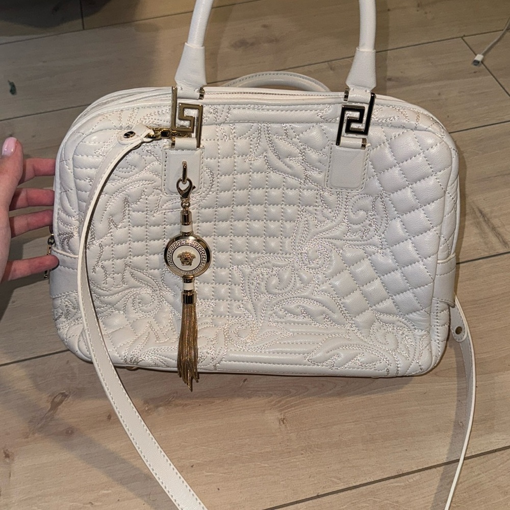 Gianna, Versace borsa nappa ricamo barcocco Athena quilted purse handbag - NEW
